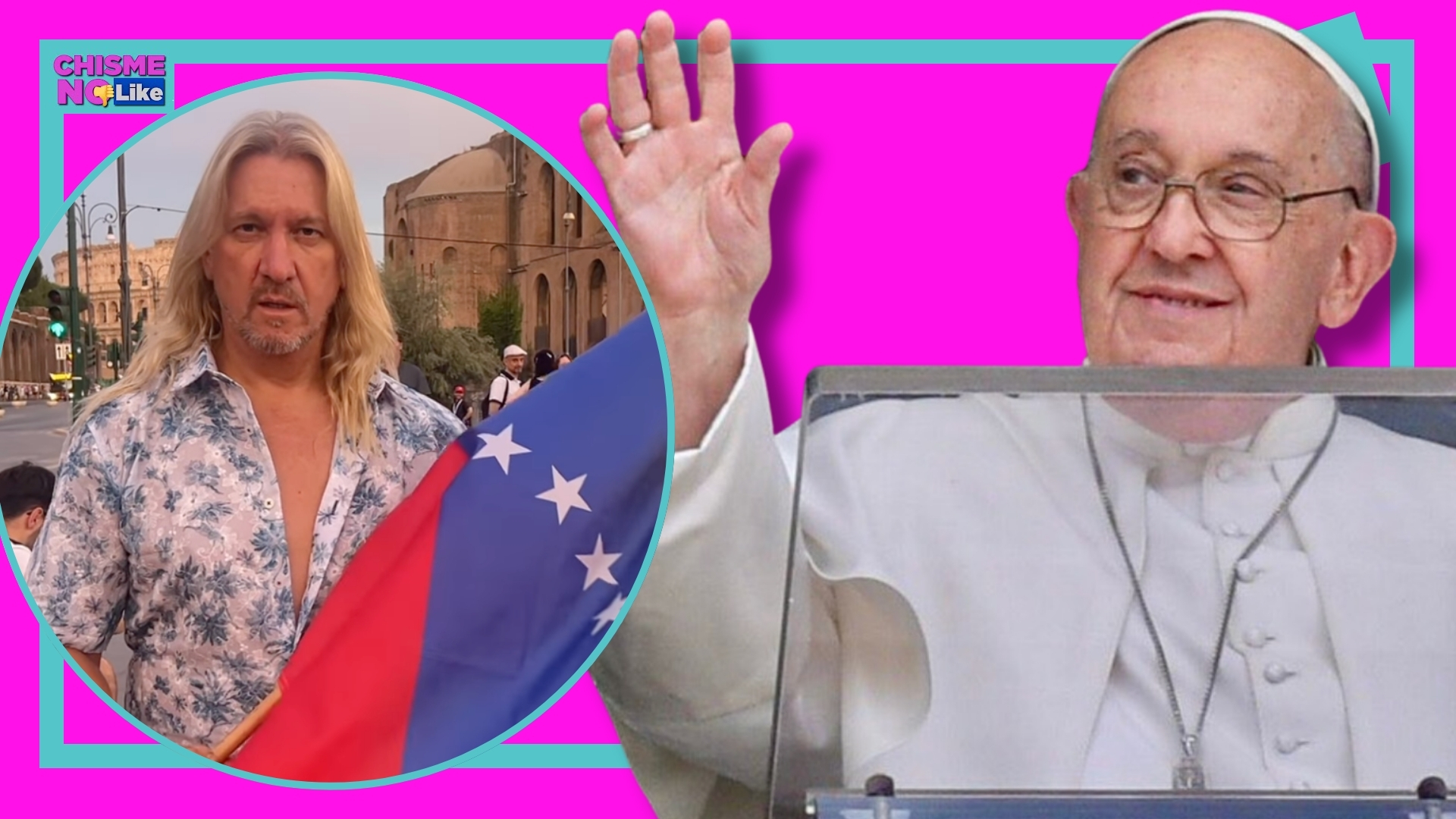 Momento en que el papa Francisco responde petición de Javier Ceriani por Venezuela en pleno acto religioso